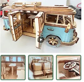 3D Combi Van Wooden Puzzle Try A Prompt