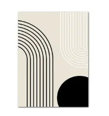 Abstract Monotone Wall Art Try A Prompt