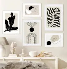 Abstract Monotone Wall Art Try A Prompt