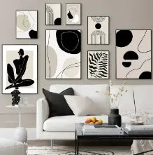 Abstract Monotone Wall Art Try A Prompt