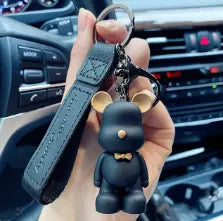 Bear in A Bowtie Charm Keychain Try A Prompt