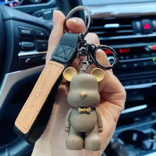 Bear in A Bowtie Charm Keychain Try A Prompt