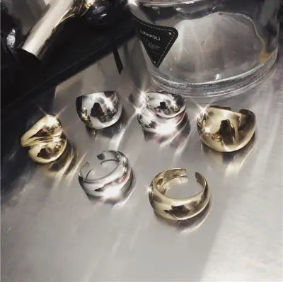 Bubble Metal Ring Set Try A Prompt