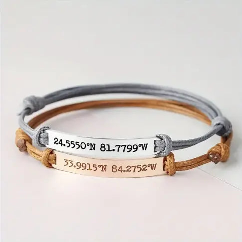 Customizable Metal Plate and Twine Bracelet Try A Prompt