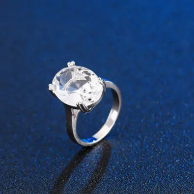 Delicate Round Cut Crystal Ring Try A Prompt