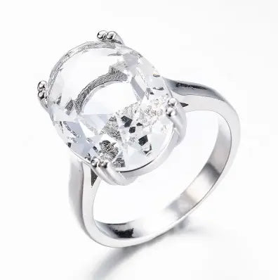 Delicate Round Cut Crystal Ring Try A Prompt