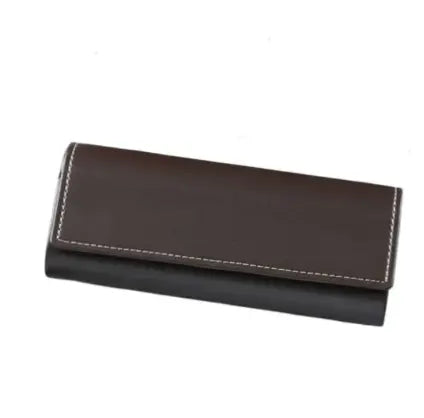 Distinguished Leather-Bound Flap Eyeglass Case Try A Prompt