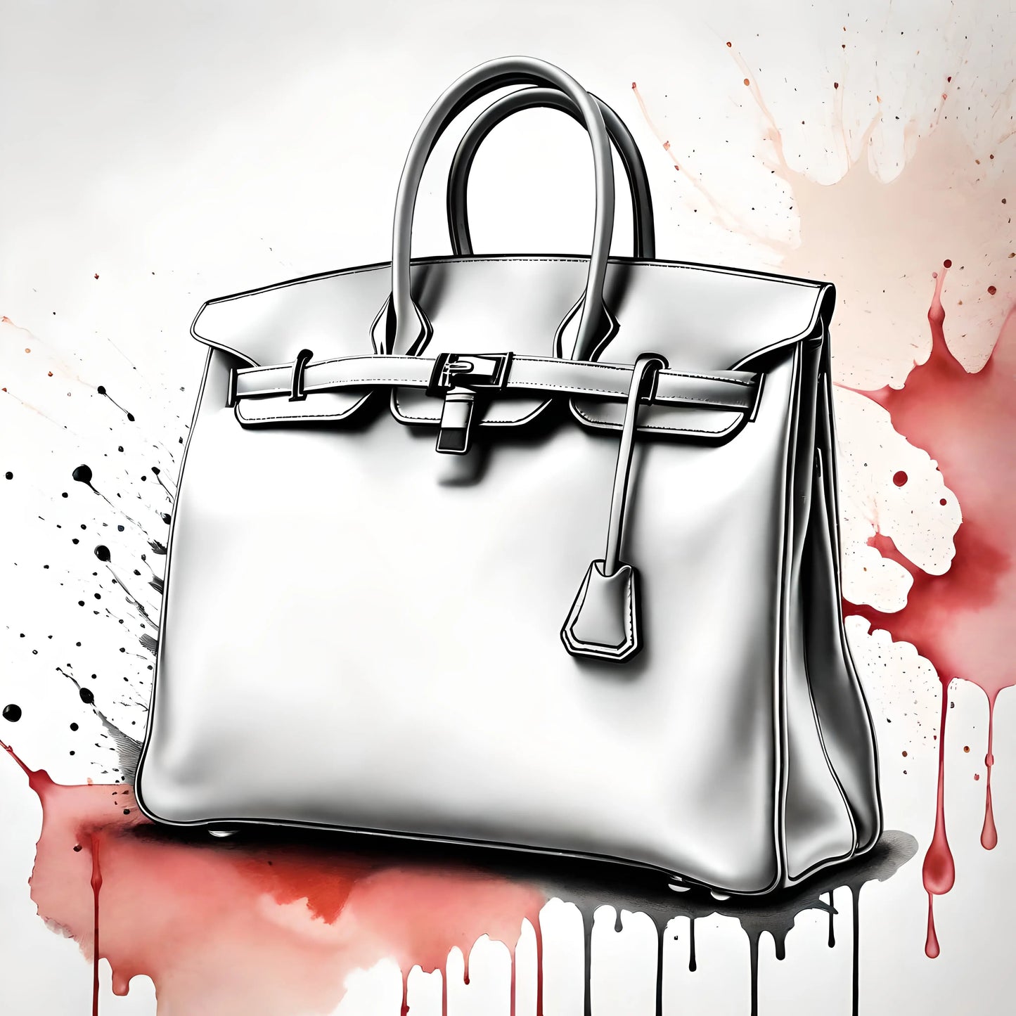 Exquisite Drawing of Hermes Birkin Tote TRY A PROMPT