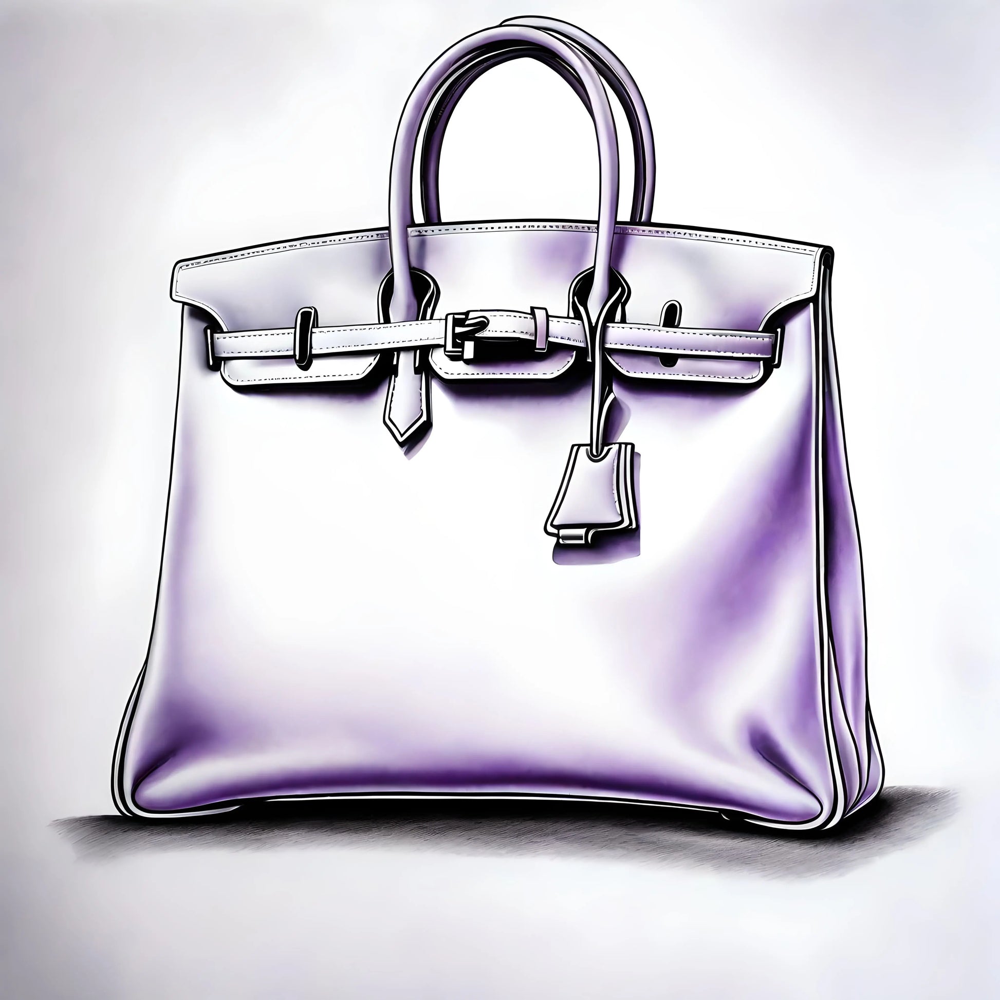 Exquisite Drawing of Hermes Birkin Tote TRY A PROMPT