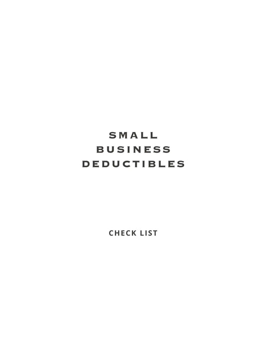 FREE Small Business Deductibles and Tax Returns Checklist Try A Prompt