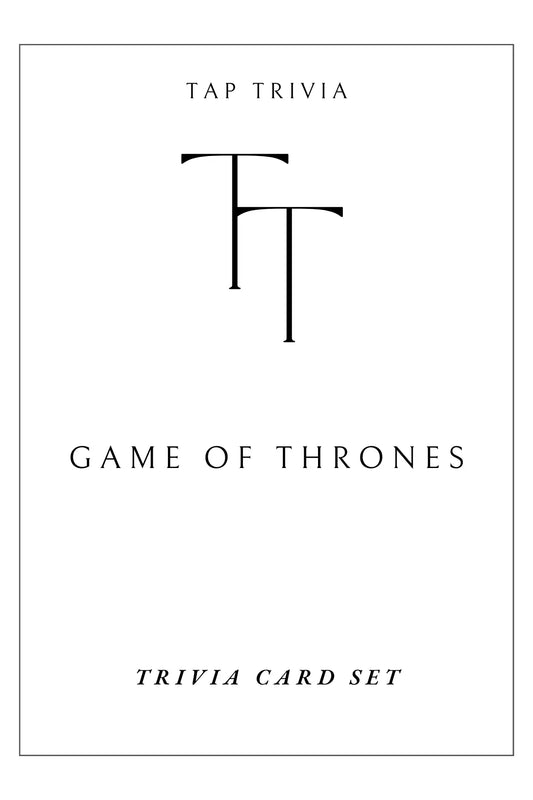 Game of Thrones Trivia - Try A Prompt Try A Prompt