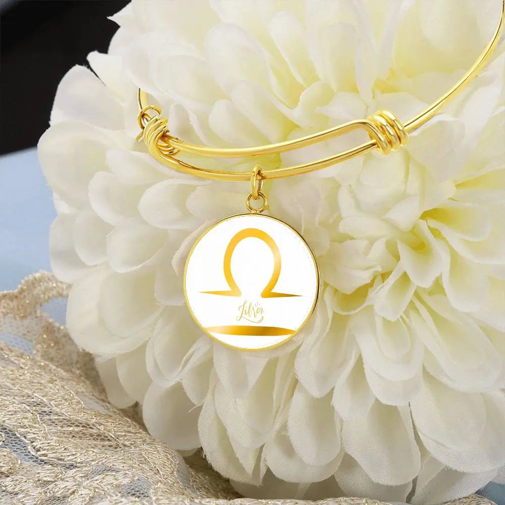 Golden Libra Star Sign Luxury Bangle Bracelet ShineOn Fulfillment