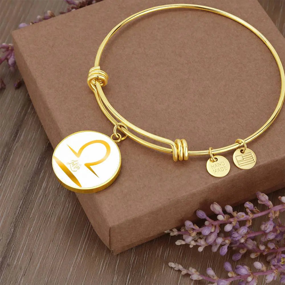 Golden Libra Star Sign Luxury Bangle Bracelet ShineOn Fulfillment