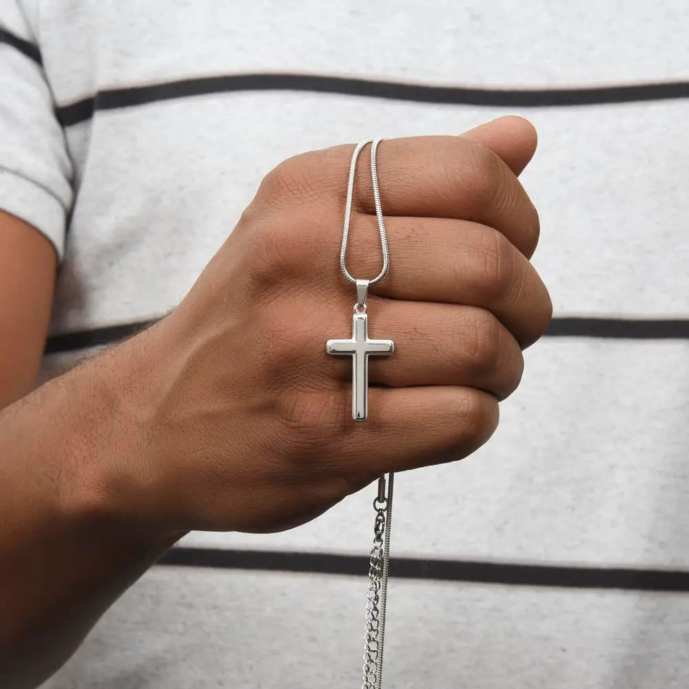 Let Him Guide You Personalized Cross Necklace ShineOn Fulfillment