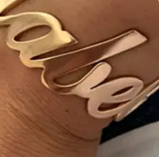 Personalized Curved Name Cuff Bracelet Try A Prompt