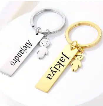 Personalized Tag with Kiddo Charm Keychain Try A Prompt