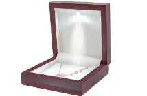 Sophisticated High Gloss Finish Mahogany Jewelry Case Try A Prompt