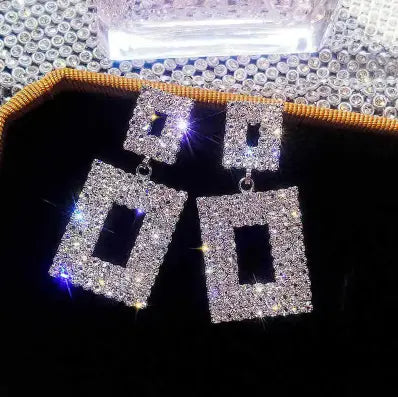 Stunning Rhinestone Earrings Try A Prompt