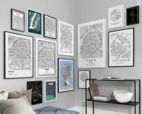 Town and City Cartography in Print Wall Art Try A Prompt