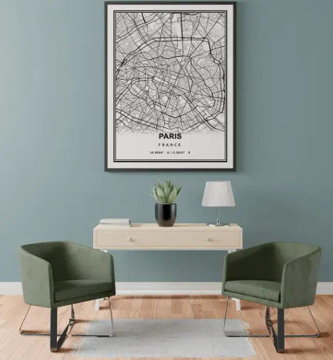 Town and City Cartography in Print Wall Art Try A Prompt