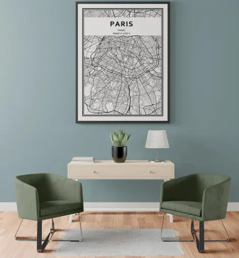 Town and City Cartography in Print Wall Art Try A Prompt