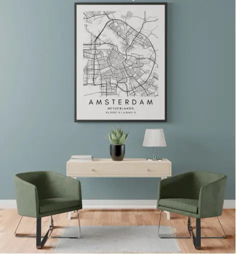 Town and City Cartography in Print Wall Art Try A Prompt