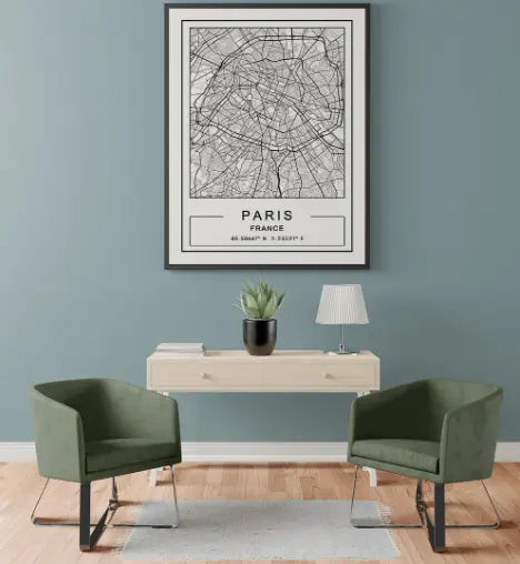 Town and City Cartography in Print Wall Art Try A Prompt