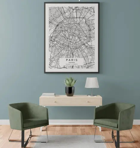 Town and City Cartography in Print Wall Art Try A Prompt