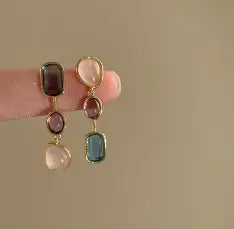 Unique Upside-Down Multicolor Gemstone Earrings Try A Prompt