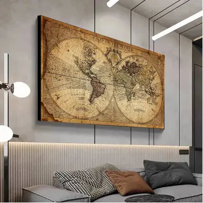 Vintage World Map Poster Try A Prompt