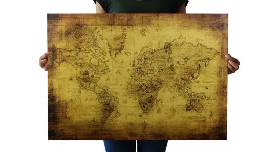 Vintage World Map Poster Try A Prompt