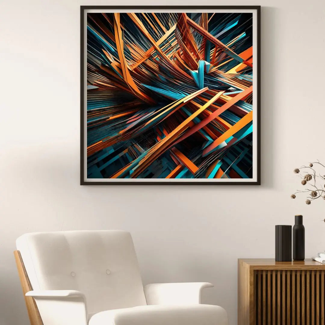 WORM HOLE Geometric Abstract Wall Art Try A Prompt